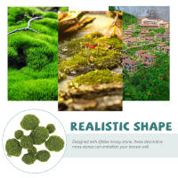 12 Pcs Piedras De Mostrador Artificiales Para Bonsái Decoración De Micro Paisaje Imitación De Rocas Mostrador Verdes Falso Plantón Para Oficina - details 3
