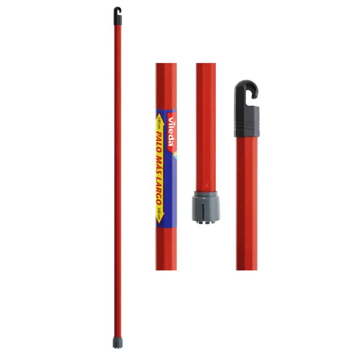 PALO PARA FREGONA CON ENGANCHE MONOCLICK ROJO 140cm 112139 VILEDA LIMPIEZA HOGAR COCINA HERRAMIENTAS ACCESORIOS HOGAR - 1