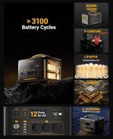 VTOMAN JUMP 1500X 1500W Estación de Energía Portátil para Exteriores Generador Solar LiFePO4 828Wh, Salida AC 1500W, Expandible a 2376Wh, 10 Protección de Seguridad, 3 Modos de Entrada, 3*AC, 4*USB-A, 2*USB-C, 2*DC y 1*para Coche - details 1