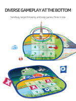 <Regalo divertido> Juguete deportivo sensorial interactivo para padres e hijos al aire libre con objetivo de lanzar pelotas adhesivas y saco de arena tres en uno - details 6