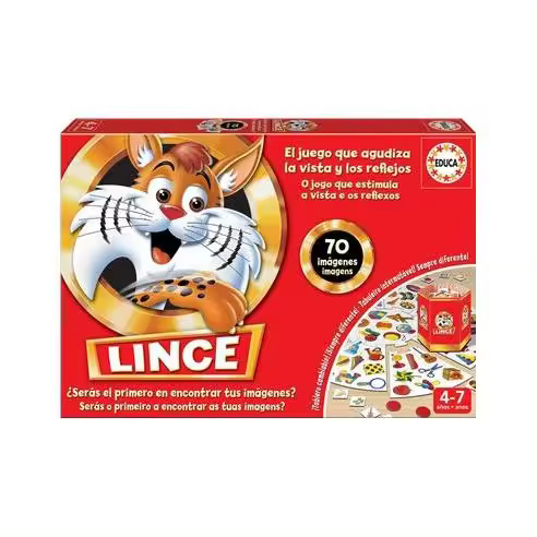 Juego de Mesa Lince Educa - 70 Imágenes para Agudizar Reflejos y Vista - 1