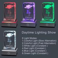 Luz de noche multicolor de Cristal Rosa 3D, Gift perfecto para el Día DE LA Madre para Mamá, Novia, esposa, Ideas para Regalos de cumpleaños, Aniversario y San Valentín - details 1
