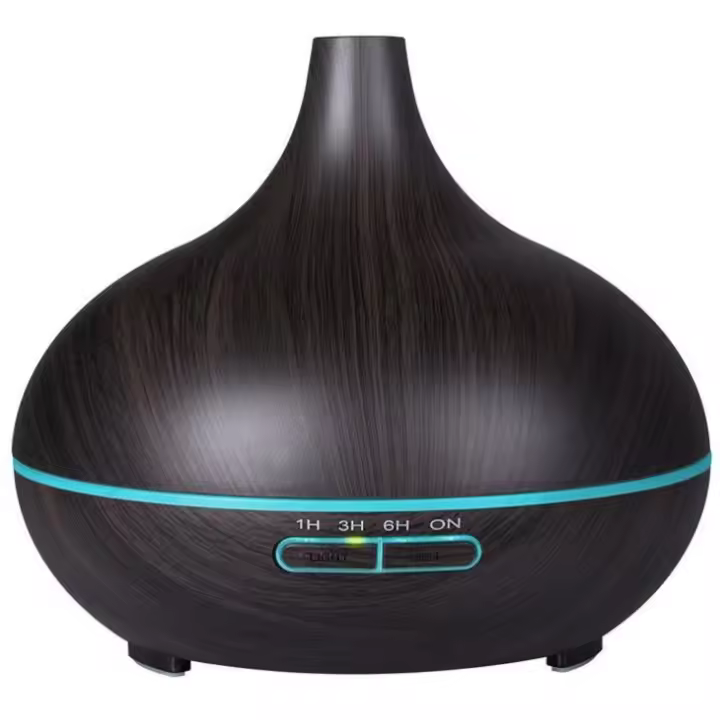 Humidificador ultrasónico colorido de Grano de Madera para el hogar, oficina, dormitorio, aceite esencial, difusor de aroma de Madera, difusor de cepolla Grande, Grano de Madera más - 1