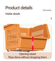 Cesta De Almacenamiento Plegable Con Ruedas Alta Capacidad Para Baño Cesta De Frutas Y Vegetales Multi Capas Para Juguetes - details 10