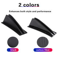 Nuevo 4PcsSpoiler De Parachoques Trasero Universal Para Coche Protección Del Parachoques Anticolisión Diseño Curvo Color Fibra De Carbono Negro - details 1