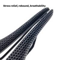 Sillín De Bicicleta Ultraligero De Fibra De Carbono 3D Imprimido Hueco Cómodo Transpirable Para MTB Gravel Carretera Ciclismo Partes De Asiento - details 2