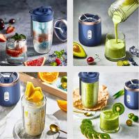40W Mini Batidora Portátil,Mini Licuadora de Jugo Portátil,Taza Personal/Recargable Type-C/Doble Taza-Azul - details 0