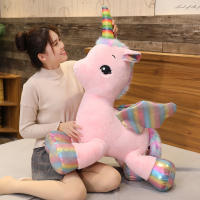 Muñeco De Peluche Suave Y Lindo De Unicornio Con Arcoíris Para Niñas Juguetes De Algodón PP Decoración De Hogar Regalo Con Almohada Rosa Para Niños - details 9