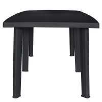 vidaXL Mesa de jardín de plástico gris antracita 216x90x72 cm - details 1