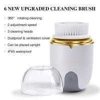 Cepillo De Limpieza Facial Ultrasonido Hello Face Máquina Automática De Limpieza Profunda Con Rotación 360 Recargable IPX-5 - details 2