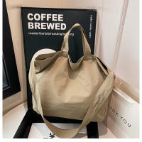 Bolso De Hombro Para Mujer De Lona Gran Capacidad Estilo Literario Ligero Y Sencillo Bolso Cruzado Con Manija De Viaje - details 38