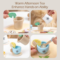 Juego De Té De Madera Para Niños Set De Cocina Pretendida Con Tetera Y Taza Para Juego De Casa Regalo Para Niños Y Niñas Edad 3-6 - details 9