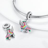 Encantos De Cocodrilo Plateado En Plata Con Dibujo Colorido Encantos Colgantes Para Pulseras Y Collares Joyería DIY - details 67