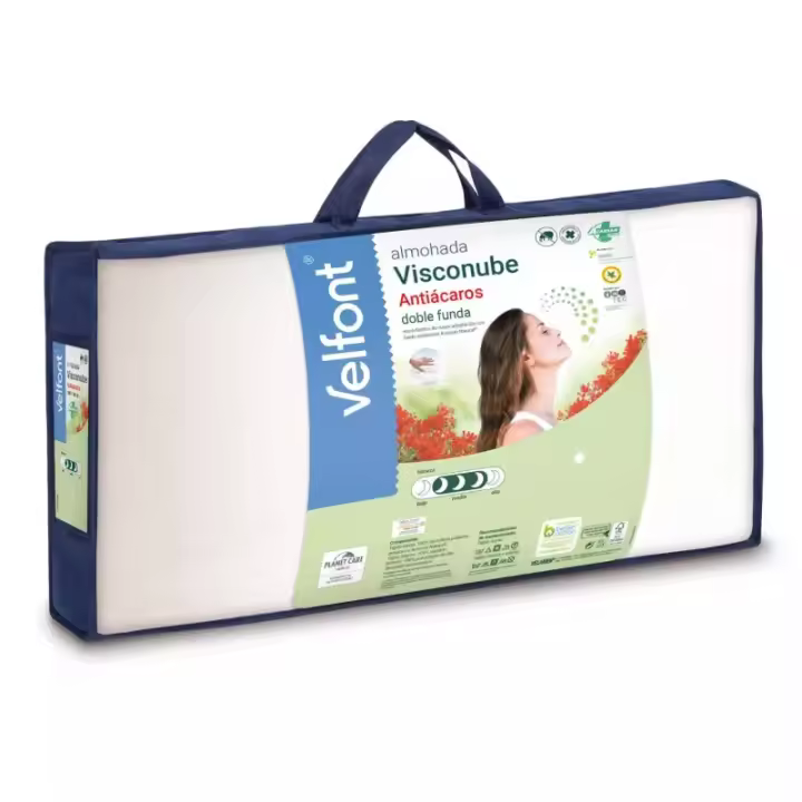 La almohada viscoelástica Visconube antiácaros de Velfont - 1