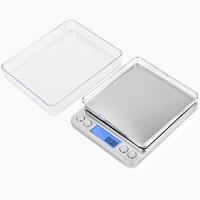 Básico Digital en Gramos 500g 0,01G Básico de cocina de Alta precisión Básico de Bolso múltiple de Maple inoxable with Pantalla LCD retroiluminada Tara PCS Características Plata - details 1