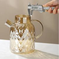 Tetera De Vidrio Con Tapa De Bambú Kettle Resistente Al Calor Tamaño 1/1.5/1.8L Juguete Para Bebida Hogareña Nordic - details 2