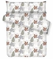 Floral Print 3-Piece Duvet Cover Set - 135cm, Nordic Style Bedding for Single Bed, Elegant and Comfortable Design - details 0