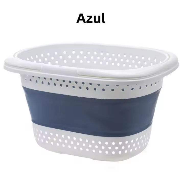 Cesta De Ropa De Plástico Plegable Gran Tamaño Para Baño Cesta De Almacenamiento Para Ropa Sucia De Hogar Con Pop up - 1