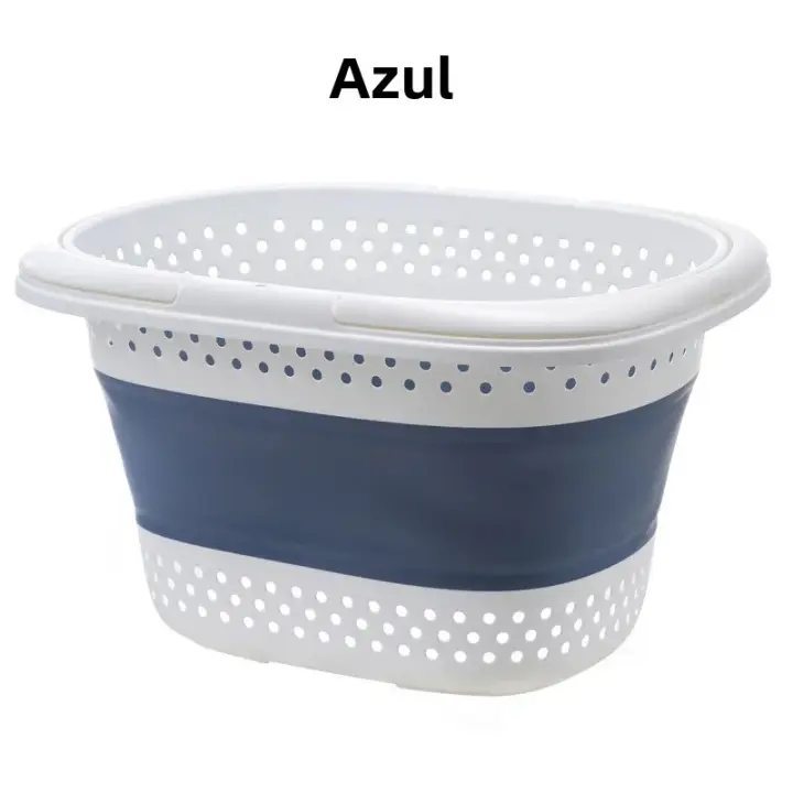Cesta De Ropa De Plástico Plegable Gran Tamaño Para Baño Cesta De Almacenamiento Para Ropa Sucia De Hogar Con Pop up - 1