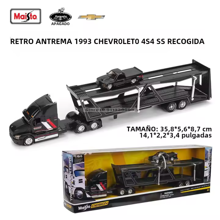 Maisto 1:64 Ford Bronco Badlands 1993 454 SS PICK-UP Colección De Modelos De Coche De Metal Regalo Para Coleccionistas - 1