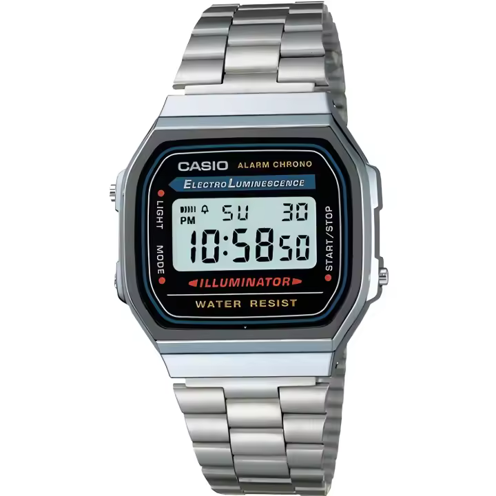 Reloj clasico retro collection CASIO A168WA-1YES multifuncional - 1