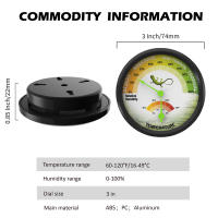 Higrómetro Y Termómetro Digital De Alta Precisión Para Invernaderos Y Reptiles Higrómetro Y Termómetro Digital Para Interior Y Exterior - details 5