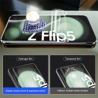 Protector De Pantalla Para Samsung Galaxy Z Flip 5 Y 4 4en1 Hydrogel Película Transparente Anti-Scratch Anti- Fingerprint Resistente Al Agua No Es Vidrio Para Cámara Lens - details 5