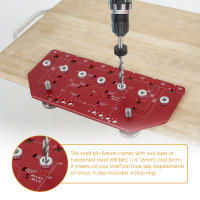 Localizador De Agujeros Para Bisagras Y Pernos De Estante Juego De Herramientas De Aleación De Aluminio Guía De Perforación Para Carpintería DIY - details 3