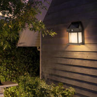 Luces Solares Para Exterior Con Sensor De Movimiento 3 Modos LED De Dusk to Dawn Luces De Valla Para Jardín Puerta Solar Modernas IP65 - details 7