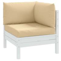 vidaXL Cojines para sofá de palets 3 uds tela melange en color Beige/Gris claro/Antracita y más | acolchados duraderos para sofás de jardín terraza exterior - details 0