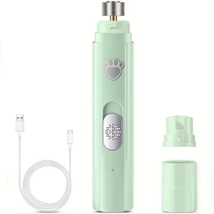Amoladora de Uñas Eléctrica para Perros, Recortadora de Uñas Recargable por USB, Desgaste Resistant, Cortaúñas Indoloro para Mascotas, Gatos, 2 Veletades - 1