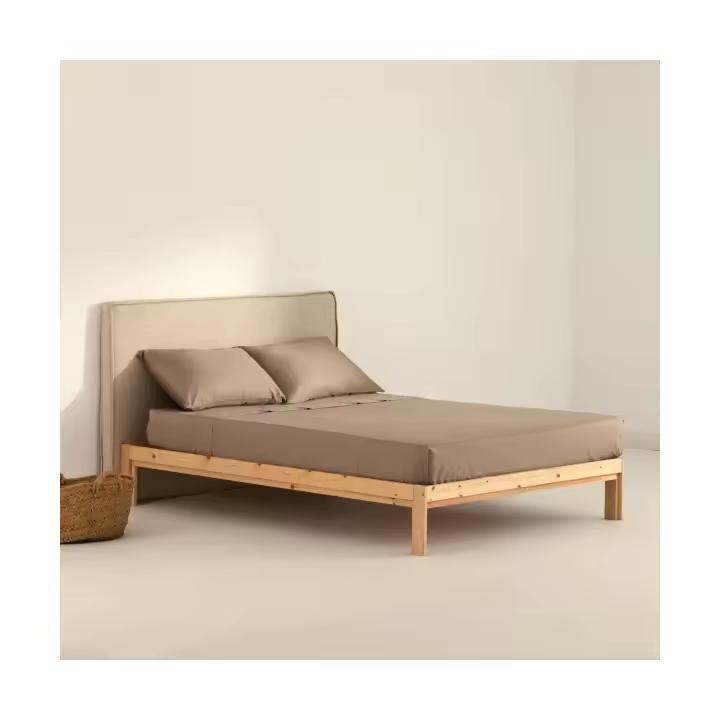 BL Belum - Juego de Sábanas Satén 300 Hilos Greige - Suavidad y Elegancia para Tu Descanso - 1