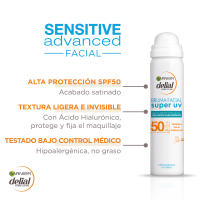 GARNIER | Delial SUPER UV FPS50+ Bruma Protectora Facial con Textura Invisible - 3X75ML - details 1