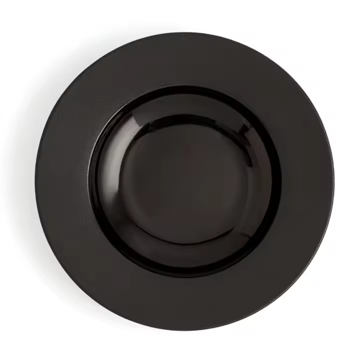 Ariane ARIANE ANTRACITA Plato Hondo Porcelana 26CM Negro Brillo Reforzado Profesional Alta Calidad Alumina 100% Higiénico - 1