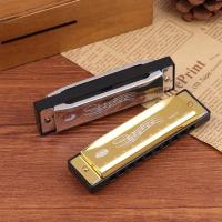 Harmonica De Metal Para Principiantes Y Niños Regalo Con Estuche Diatónica De 10 Agujeros En Do Clave C - details 4