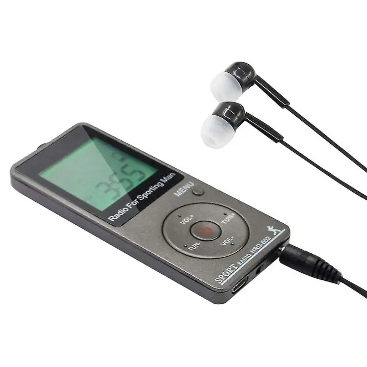 Radio portátil Radio personal con auriculares Radio Walkman con batería recargable Pantalla digital Radio ESTÉREO SO - 1