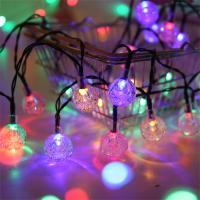Lámparas De Bolitas Solares Para Exterior Cadena De Luces Impermeables Agua Cristal Navidad Fiesta De Jardín Decoración De Vacaciones - details 11