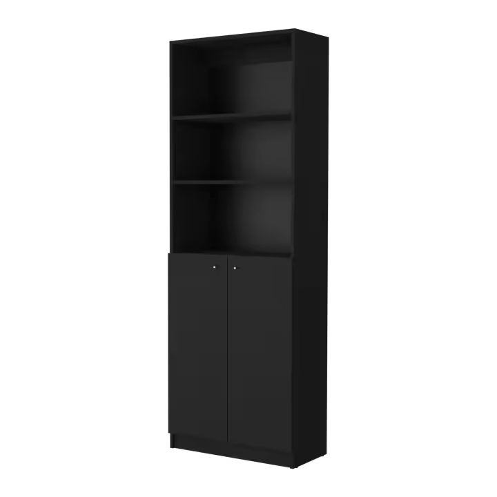 TUHOME Estanteria Home en melamina con gabinete inferior y 3 estantes exteriores - 1