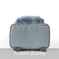 Mochila De Denim Para Mujer Estilo Última Moda Bolsa Escolar Pequeña Mini Rucksack Para Estudiantes Material Principal Lona Con Lining De Poliéster - details 7