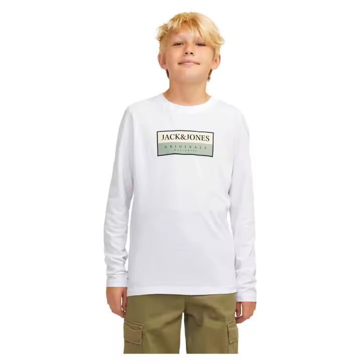 Camiseta de Manga Larga Jack&Jones  para niños en color blanco - 1