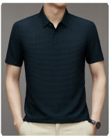 Camiseta De Verano De Seda Helada Con Manga Corta Absorbente De Sudor Color Sólido Top Ligero Con Cuello Redondo Gran Tamaño - details 15