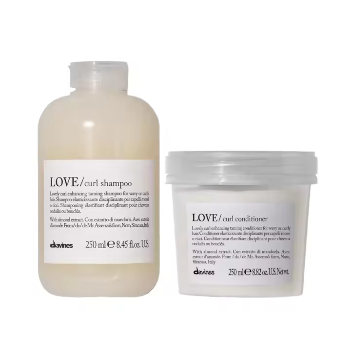 Davines Kit LOVE CURL Rutina Capilar Hidratación y Elasticidad | Champú Rizos 250ml + Acondicionador Rizos 250ml - 1