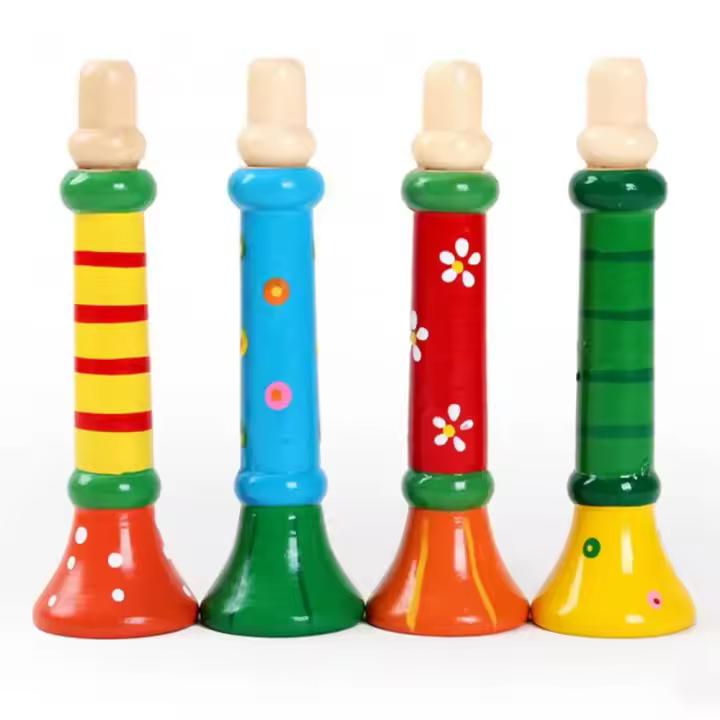 Flauta De Madera Juguete Educativo Para Niños Instrumento Musical De Entrenamiento De Sonido Juego Montessori Para Niños - 1