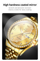 Reloj Mecánico Para Hombre OLEVS 7012 Con Diamantes Y Calendario Doble Resistente Al Agua Acero Inoxidable Pulsera Automática De Lujo - details 7