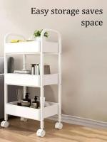 Carrito De Cocina Multifuncional Con Ruedas Organizador De Almacenamiento Para El Hogar Estante Móvil Accesorio Doméstico - details 2