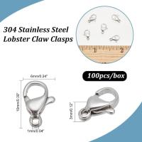 100pcs Abrazaderas De Langosta De Acero Inoxidable 304 Para Joyería Cierre De Collares Pulseras Herramientas De Artesanía - details 1