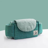 Bolsa De Paseo Para Mamá Gran Capacidad Con Porta Vaso De Agua Y Bolsillo Para Pañales Accesorios De Paseo Para Bebé Material Sintético Estilo Plaid - details 9