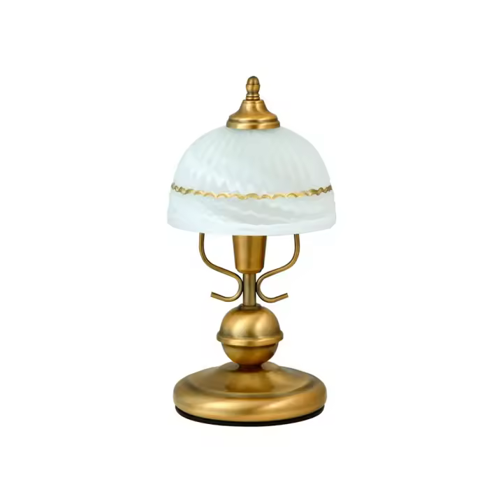 Lampara Mesa Bronce E14 Cristal Estilo Clásico FLOSSI  RABALUX - 1