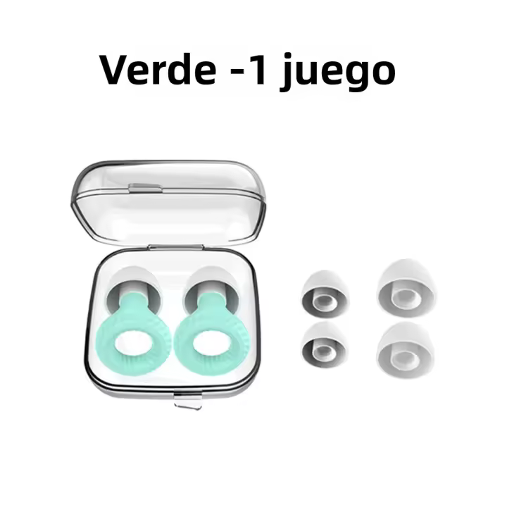 Par De Tampón De Oído De Silicona Silencioso Para Reducción Del Ruido Para Dormir Natación Motocicleta Filtro De Ruido - 1