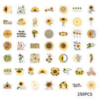 50pcs Pegatinas De PVC Impermeables Para Maleta Y Decoración De Cuaderno Taza Guitarra Clásica Con Diseño De Lenguaje De Girasol Tienda De Moto - details 11
